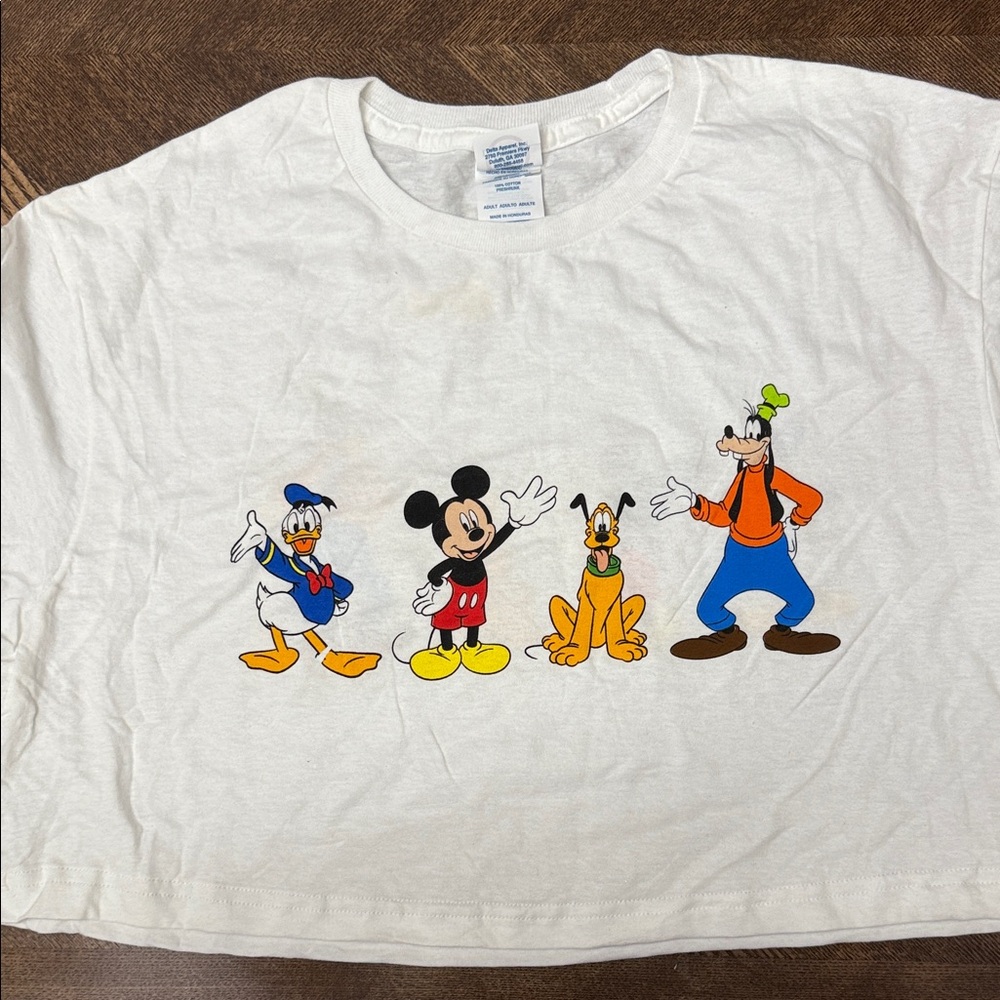 Disney White Short Sleeve Tee with Iconic Characters